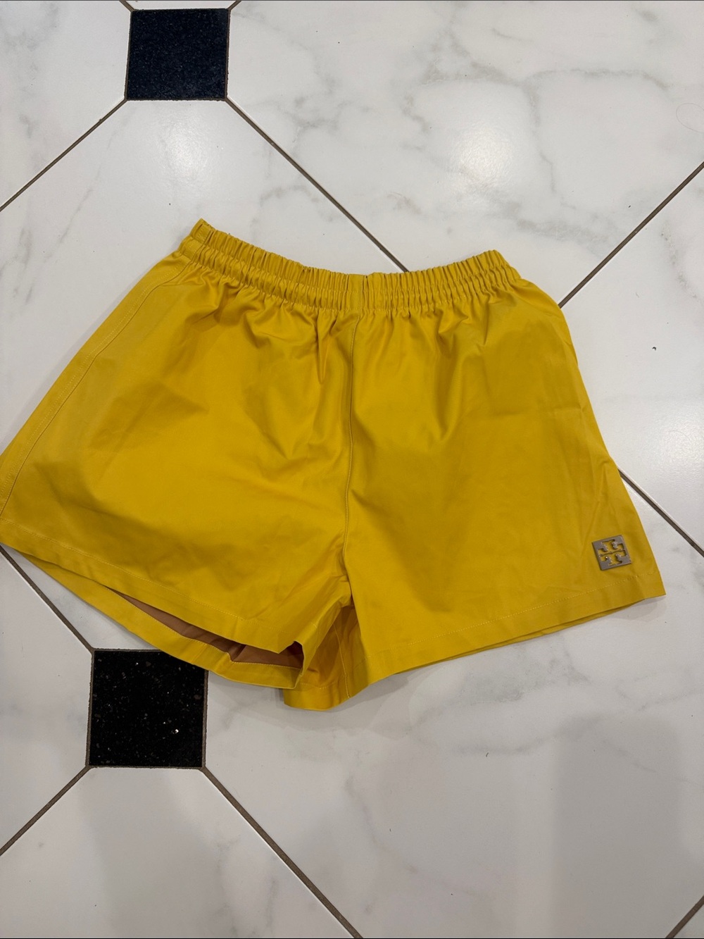 Tory Burch Yellow Athletic Shorts